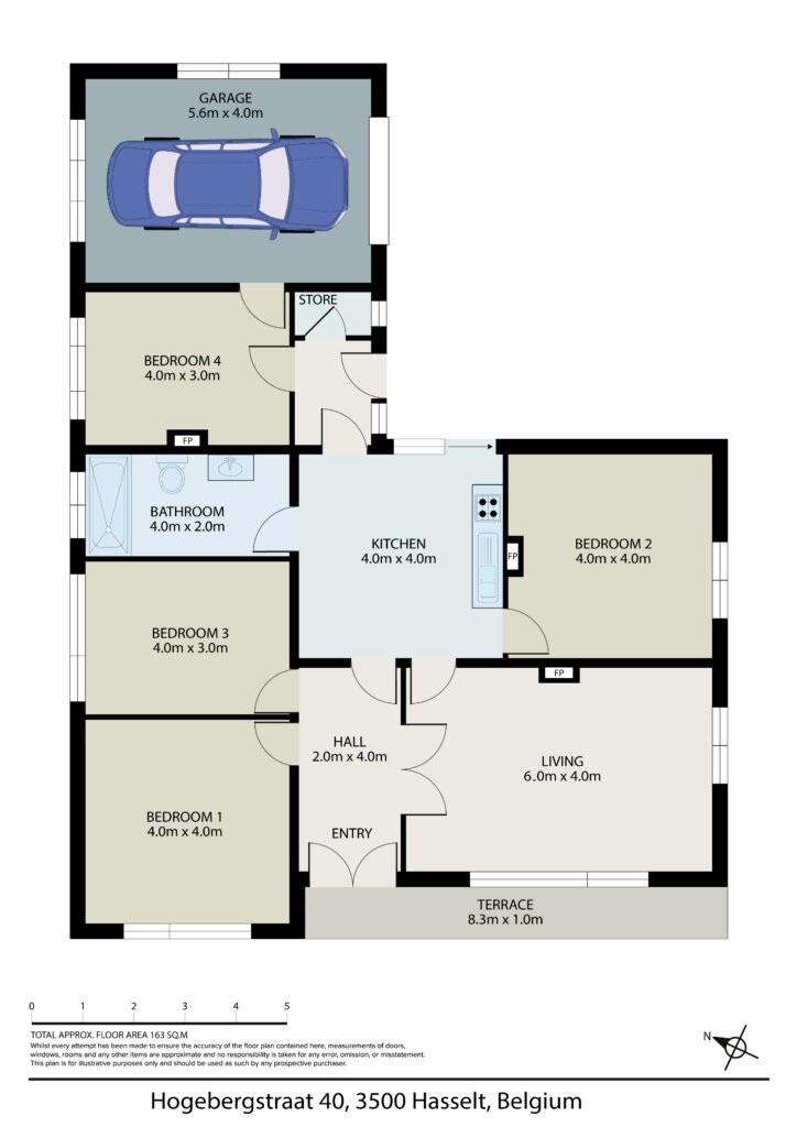 Modern residential 2D floor plan design
