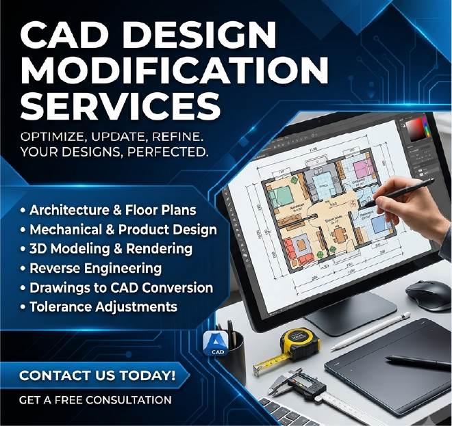 Auto cad design modify